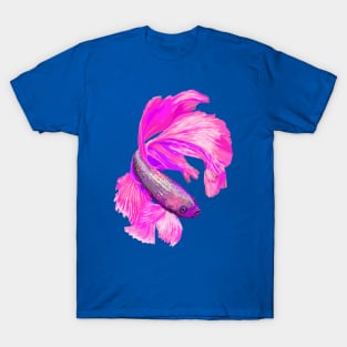 Pink Siamese fighting fish T-Shirt